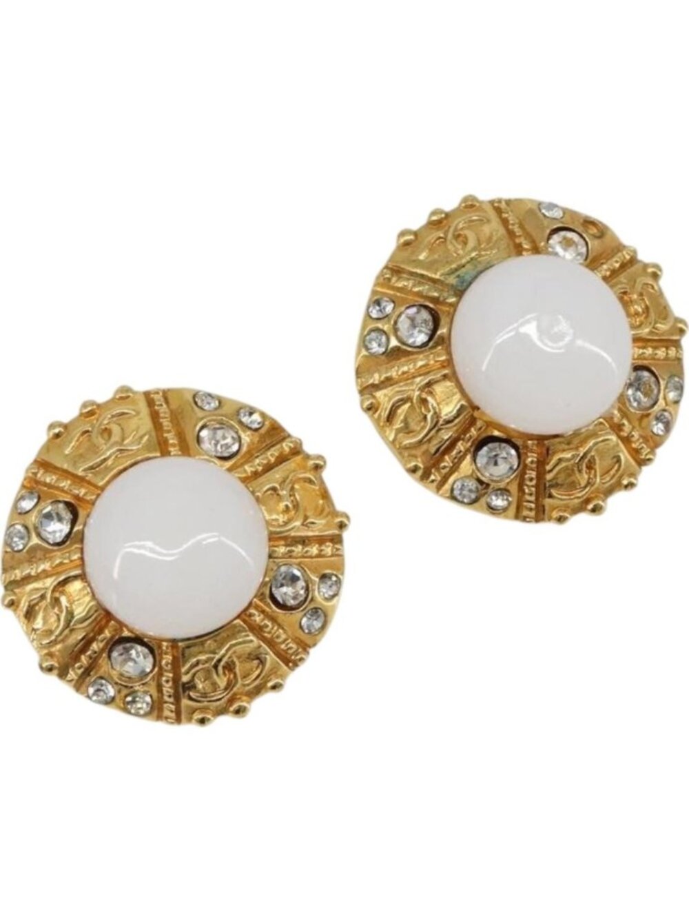 CHANEL Earring metal Gold Tone CC